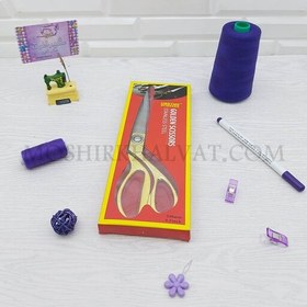 تصویر قیچی خیاطی دسته طلایی مدل 23LH027 