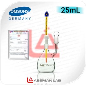 تصویر پیکنومتر ترمومتر دار 25mL برند امسونز OMSONS GERMANY 