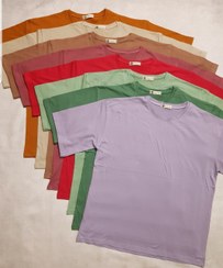 تصویر تیشرت باکسی بیسیک رنگ قهوه ای 