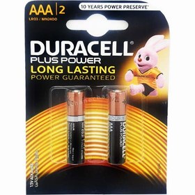 تصویر باتری نیم قلمی دوراسل مدل Plus Power Duralock بسته 2 عددی Duracell Plus Power Duralock AAA Battery Pack Of 2