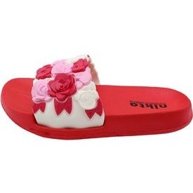 تصویر دمپایی دخترانه نیکتا طرح سه گل مدل K1-397-497-RD 