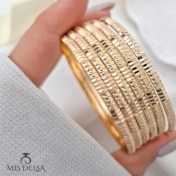 تصویر النگو طلاروس 3 میل 6 عدد کد 1538 