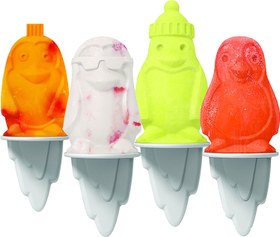 تصویر Tovolo Penguin Popsicle Molds (Set of 4) - Reusable Mess-Free Silicone Ice Pops with Sticks for Homemade Freezer Snacks / Dishwasher-Safe & BPA-Free Penguin Molds 