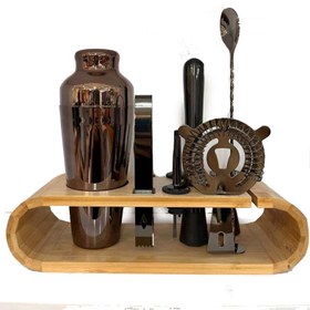 تصویر ست بار سرد دودی 9 تکه Bartender Kit Cocktail Shaker Set 