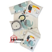 تصویر سرویس خواب نوزاد با قنداق چاپی مادرکر MOTHERCARE مدل: COOL ZOO 