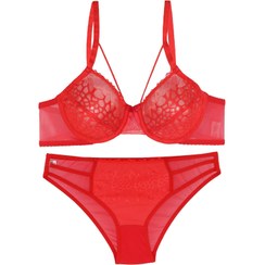 تصویر ست لباس زیر زنانه میسا کد 7090 رنگ قرمز 