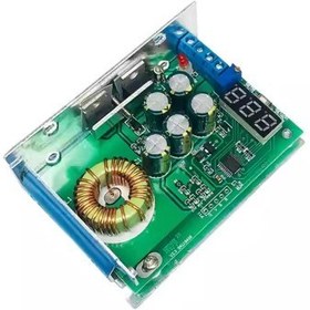 تصویر ماژول DC-DC کاهنده 10 آمپر 300W با نمایشگر ولتاژ 