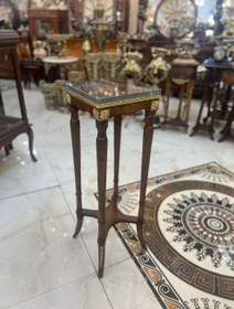 تصویر میز تلفن چوب راش 