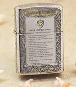 تصویر فندک بنزینی زیپو های کپی مدل گیم آف ترونز مدل قسم نامه 