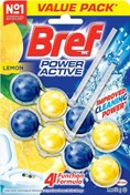 تصویر خوشبو کننده توالت فرنگی برف Bref رایحه لیمو بسته ۸ عددی 