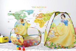 تصویر ست چادر بازی و استخر توپ مدل سفید برفی کد 801 BABY TENT-BOB