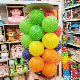 تصویر توپ استخری 30 عددی کیفیت عالی برند ITMC و Fun balls قطر هر توپ 6 و نیم سانت 