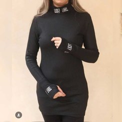 تصویر تونیک پیراهن بلند کبریتی آستین انگشتی زنانه مدل لوکی 