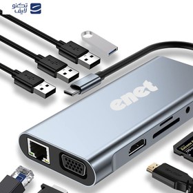 تصویر هاب USB-C ای نت 11 پورت مدل En-CoT7024 