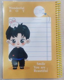 تصویر دفتر سیم رنگی جلد مجلد 