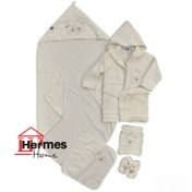 تصویر سرویس حوله نوزادی ۵ تیکه مادرکر MOTHERCARE مدل: RABBIT LUX WHITE 