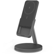 تصویر پایه نگهدارنده و شارژر بی سیم گوشی موبایل انکر مدل B25A7211 Anker mobile phone holder and wireless charger model B25A7211