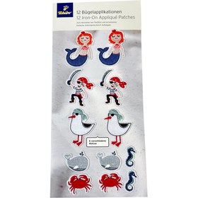 تصویر ست 12 عددی وصله گلدوزی بچه گانه مدل 336526 