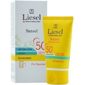 تصویر کرم ضد آفتاب SPF50 مناسب پوست چرب لایسل (رنگ شماره T1) 