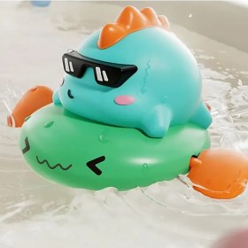 تصویر اسباب بازی حمام دایناسور نخ کش پدالی شناگر 