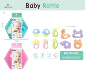 تصویر پک 8 عددی دندان گیر نوزاد طرح حیوانات و میوه برند Baby Rottle وارداتی مناسب نوزادان 3 ماه به بالا 