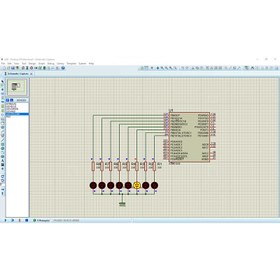 تصویر پروژه طراحی ال ای دی چشمک زن با میکرو ATmega8 و نرم افزار کدویژن و شبیه ساز پروتئوس 