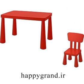 تصویر میز کودک ایکیا مدل MAMMUT رنگ سبز 