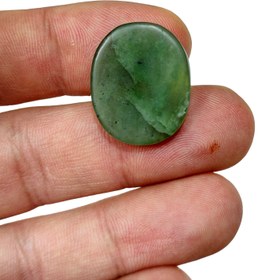 تصویر نگین یشم کاهویی زغالدار اصیل ومعدنی J8 