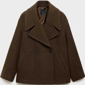 تصویر کت زنانه MANGO Oversize maxi collar wool coat 