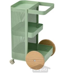 تصویر ترولی سبز روشن ایکیا 42x39x65 سانتی متر مدل IKEA DAJLIEN IKEA DAJLIEN Trolley light green 42x39x65 cm