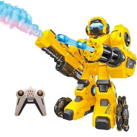 تصویر ربات کنترلی زرد با پرتاب تیر ژله ای 