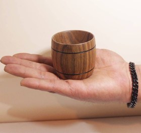 تصویر فنجان کوچک طرح بشکه ای ا wooden cup wooden cup