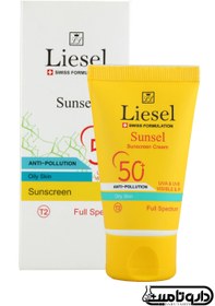 تصویر کرم ضدآفتاب سانسل پوست چرب لایسل 40 میلی لیتر(بی رنگ) ا Liesel Sunsel Oily Skin Sunscreen Cream SPF50+ 40 ml Liesel Sunsel Oily Skin Sunscreen Cream SPF50+ 40 ml