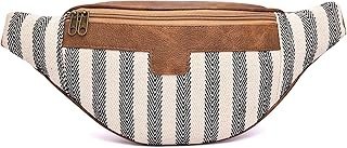 تصویر K London London Stylish Pack Fanny Pack for Men Women ، Crossbody Beist Pack ، کیسه کمربند برای مسافرت ، حمل آسان هر تلفن ، کیف پول ، یک اندازه ، مد (11704_CRM_STRIPES) K London Stylish Real Cotton Fanny Pack for Men Women,Crossbody Waist Bag Pack,Belt Bag for Travel Walking,Easy Carry Any Phone,Wallet, One Size, Fashion(11704_CRM_Stripes)