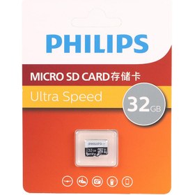 تصویر رم میکرو 32 گیگ فیلیپس Philips Ultra Speed U3 A1 V30 Philips Ultra Speed U3 A1 V30 32GB Memory Card