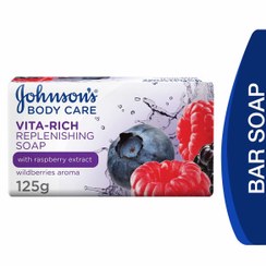 تصویر صابون 125 گرم جانسون همراه با عصاره تمشک - صابون تجدید کننده غنی از ویتامین - Johnson body care Vita-Rich 