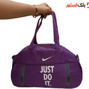 تصویر ساک ورزشی اسپرت Just do it کد 0313 - مشکی(نوشته ی سفید) 