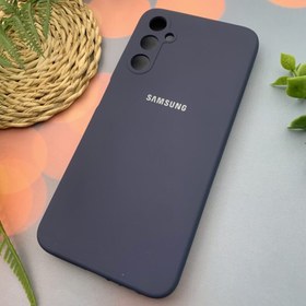 تصویر قاب گوشی Galaxy A05S سامسونگ سیلیکونی پاک کنی اورجینال داخل پارچه ای رنگ سرمه ای کد10791 