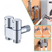 تصویر شیر پیسوار دو خروجی کروم مدل FK 