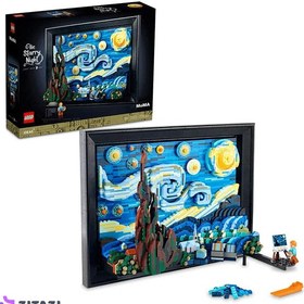 تصویر لگو سری ایده مدل 21333 نقاشی ونگوگ LEGO Ideas 21333 Vincent van Gogh - The Starry Night ۲۳۱۶ قطعه