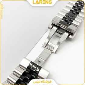 تصویر لارنس | قیمت و خرید بند اپل واچ Rolex سری Metal سایز 42/44/45 میلیمتر _ رنگ Silver Black 