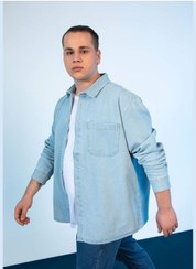 تصویر پیراهن جین آستین بلند مردانه فیت راحت برند Defacto Man Relax Fit Denim Long Sleeve Shirt