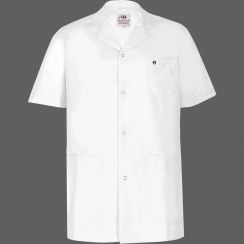 تصویر روپوش سفید مردانه مونوتیپ مدل یقه مونو آستین کوتاه طول کوتاه (Monotip D 101A) 