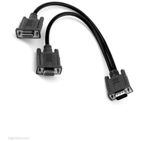 تصویر کابل تبدیل 1 به 2 پورت VGA 1to2 VGA port conversion cable