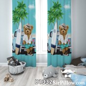 تصویر پرده خرسی کنار ساحل 