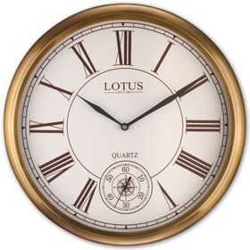 تصویر ساعت دیواری فلزی لوتوس مدل CARLO کد M-20500 رنگ SILVER LOTUS - GEORGEWEST Metal Wall Clock Code M-20500