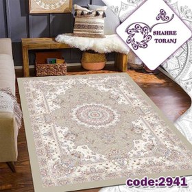 تصویر روفرشی کشدار طرح فرش کد 2941 