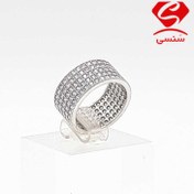 تصویر انگشتر نقره طرح طلا 