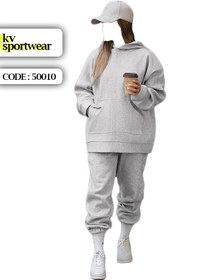 تصویر ست هودی شلوار کلاهدار زنانه کد 004 Womens hooded pants set code 004