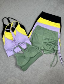 تصویر ست نیمتنه شرتک عسل کد:۵۱۵۹ 